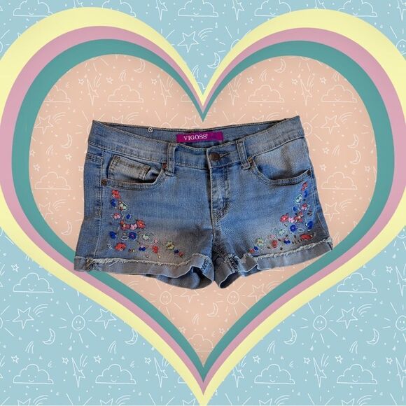 Vigoss Girl’s Jean Shorts Size 14 - Picture 1 of 5